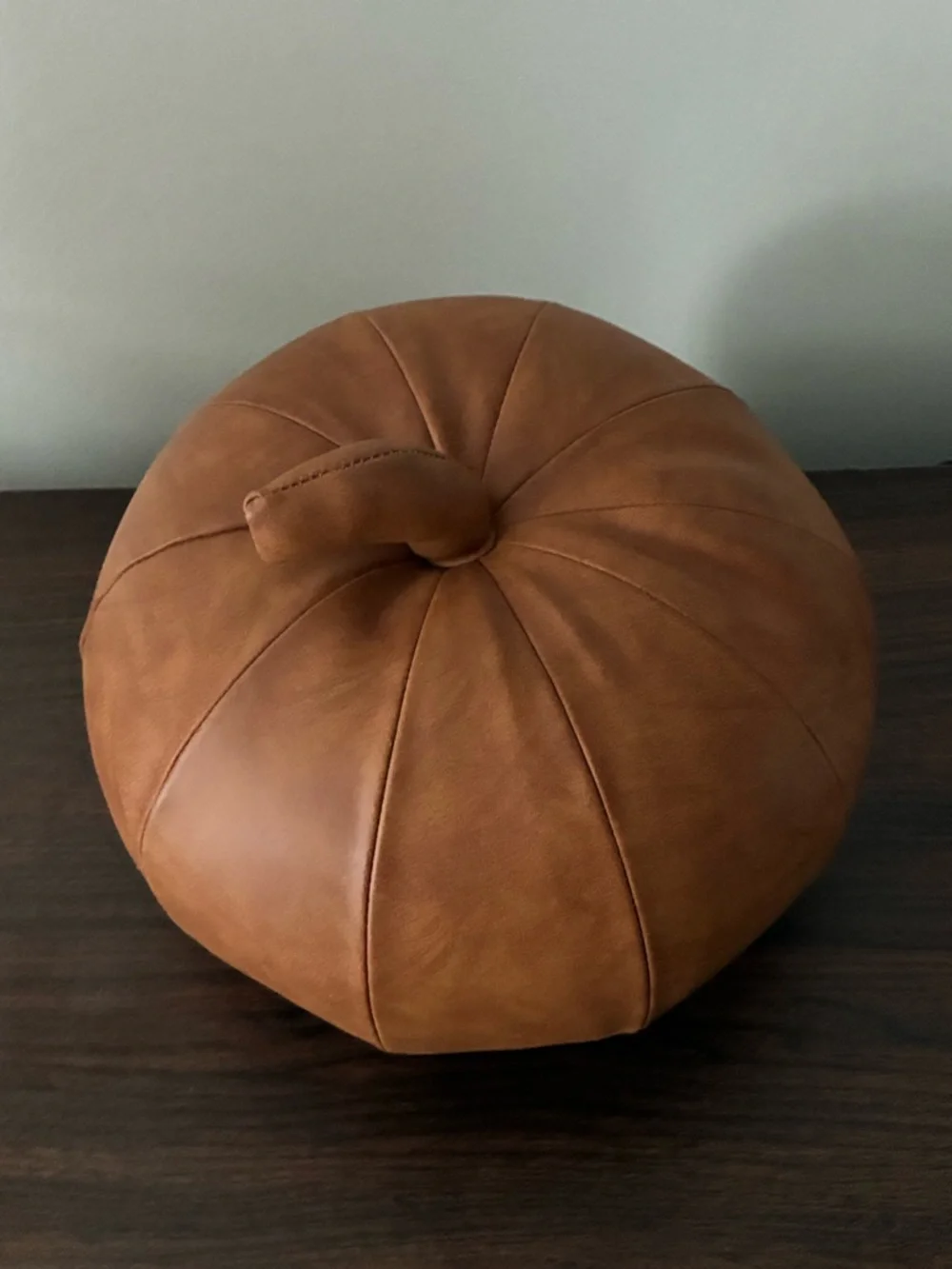 Decorative Faux Leather Pumpkin